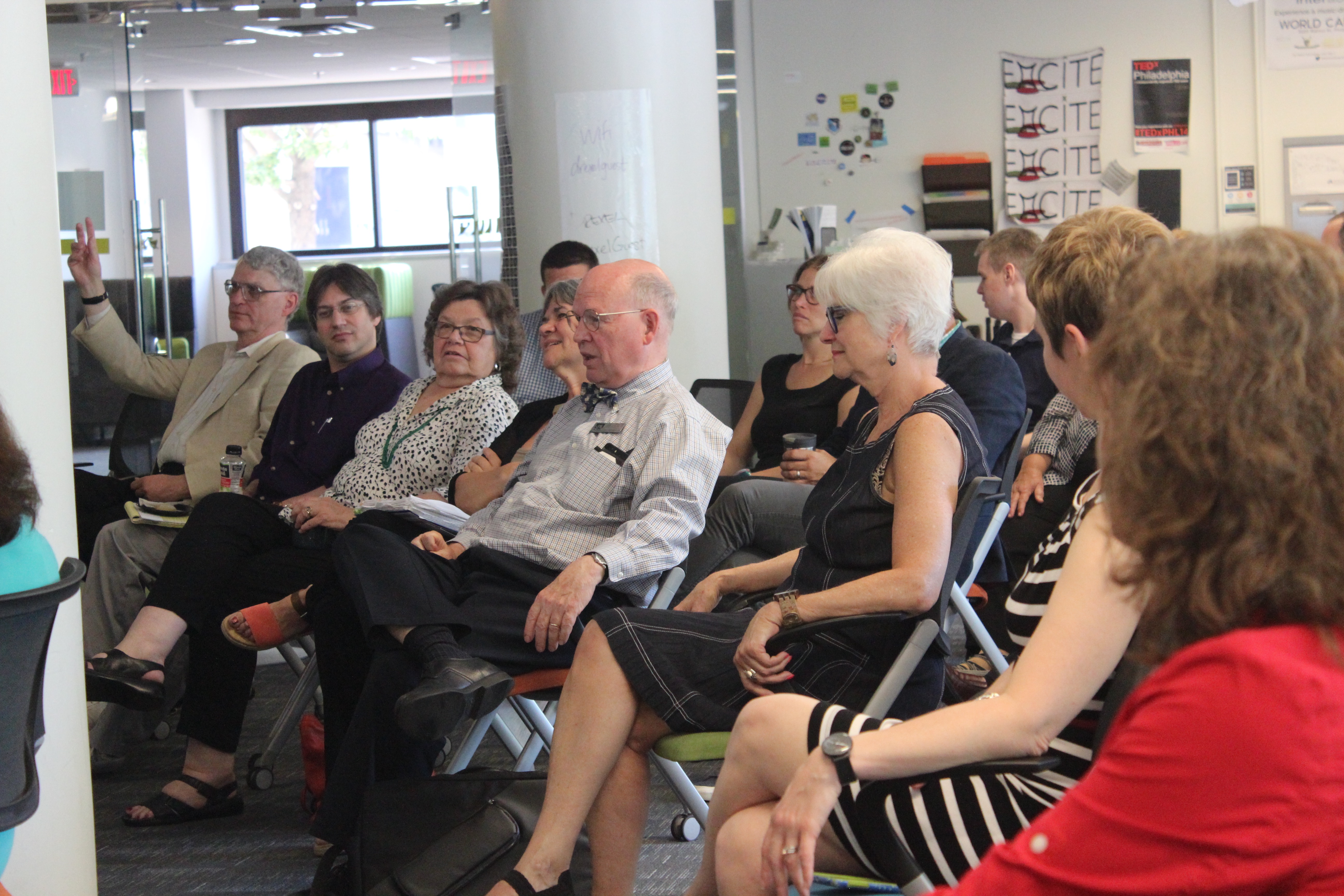 Partners listening to CASTLE presentations